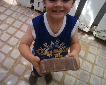Building the patio brick by brick!