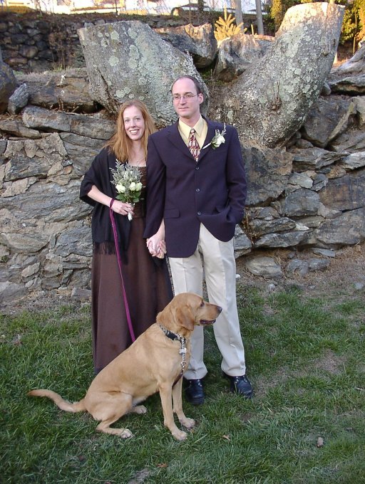 On our wedding day, 12.31.01.