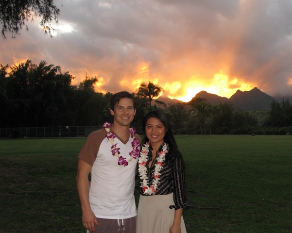 Doug and Mary at Hogmanay. They are off to Maui now! 