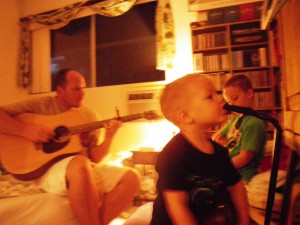 Sam and the family band!