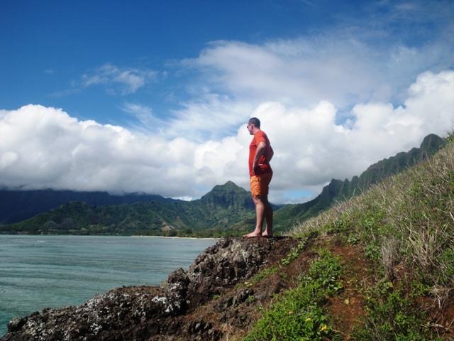 Out on Chinaman's Hat with the family. 