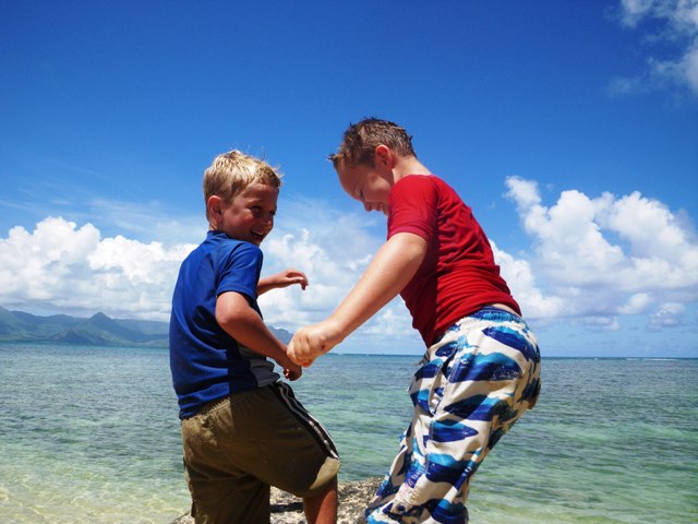 Sam and Andrew enjoying beach time :)