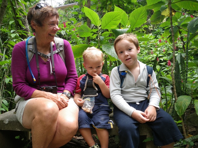 Mom is so cute with the boys, and so brave for getting near their germs!
