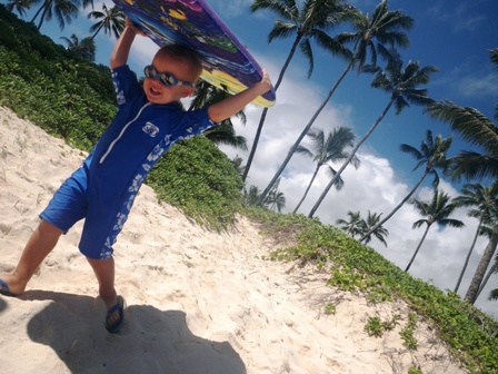 "Mommy, I carry my paddleboard!"