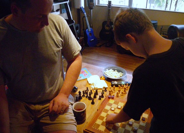 Dave and Sam playing a good game together...Dave is quite a strategic thinker but I think Sam will get him sooner or later!
