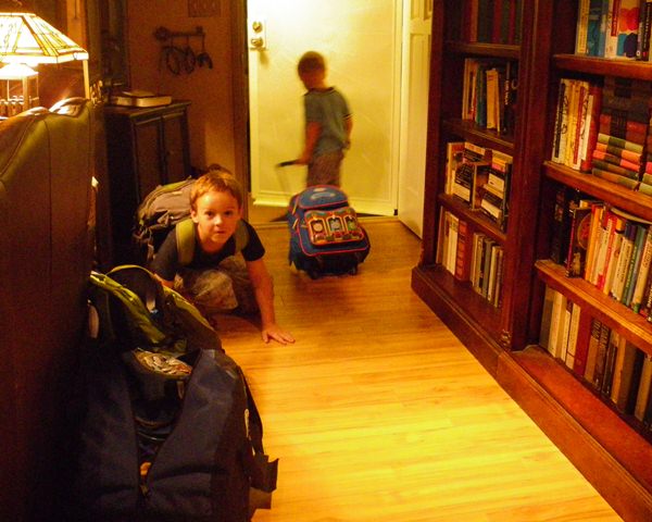 Little boys packed and ready...seeing them ready to go is so precious. We are really hoping our luck turns. 