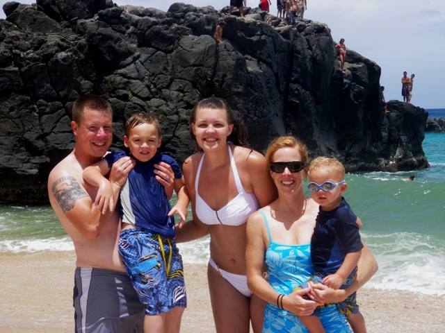 We snorkeled at Shark's Cove, then jumped Waimea Rock, then Cholo's for lunch! What could be better? Doing all that with your cousin and his awesome wife!