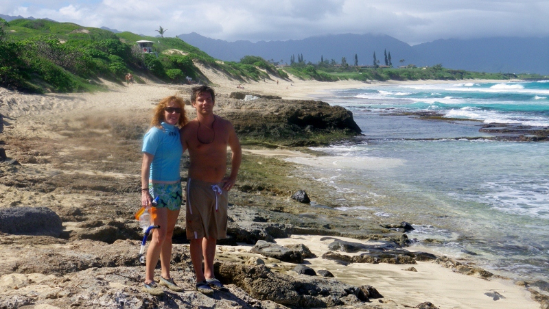 Finally - a sunny day! Great snorkeling at North Beach. Click for video...