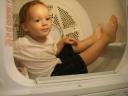 Sam in a dryer!