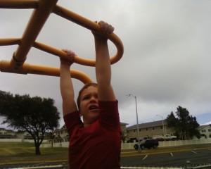monkeybars Sam has worked so hard to master monkey bars for the past year. I admire your strength and persistence so much, Sam.