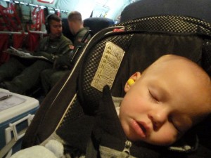 Riding in a KC135 on the way home
