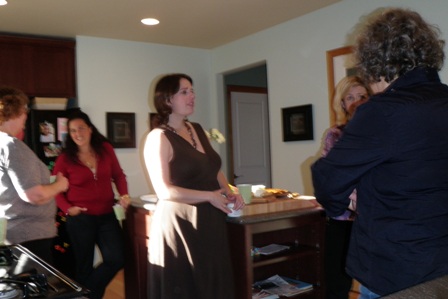 My dear friend, due in December, at her surprise shower!