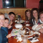 Dinner with our long time friends John, Christine and kids!