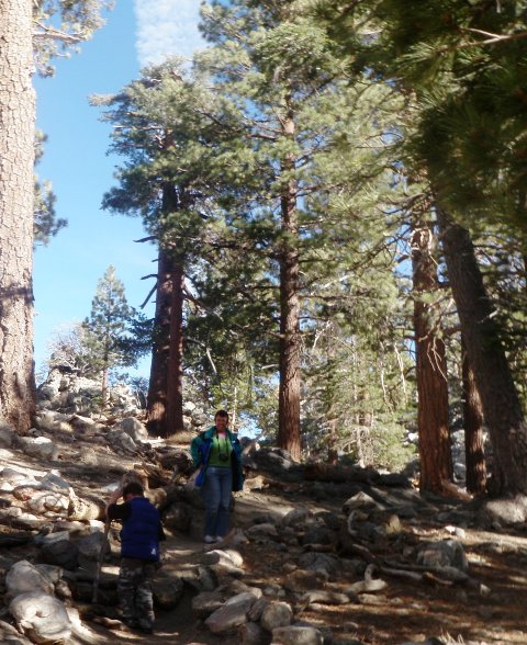 Mom and Sam hiking around Mt San Jacinto at 8500 ft.