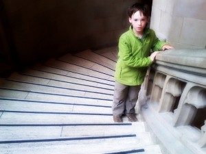 Inside the big library. I wonder if Sam will be here in 10 years?