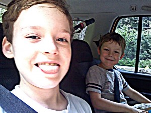 Afterwards - on our way to cheer a friend at his lacrosse game, then to get frozen yogurt, then to cheer another friend on at his baseball game. (Really we were spying to see what all the hubub is about and which sport - if any - we might want to do.)