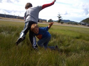 A little afternoon tussle!