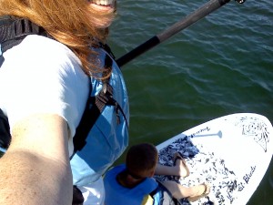 Stand-up paddle break with Ben.