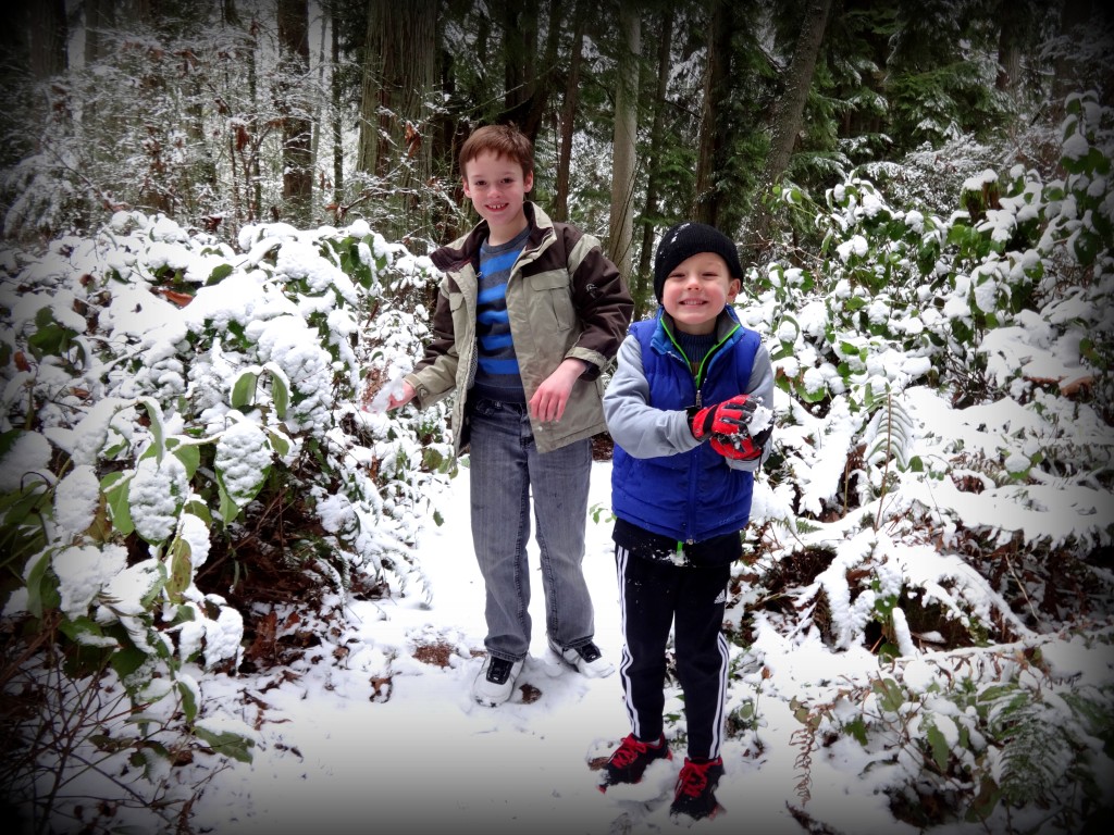 Having a lot of fun in the snow!